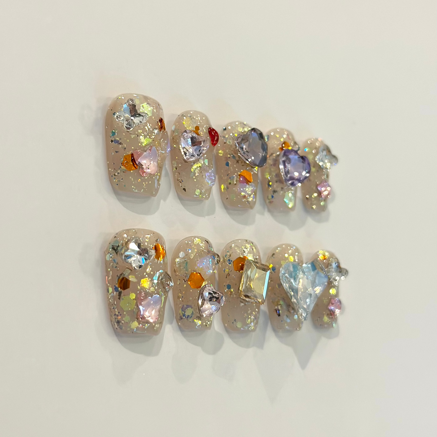 COLORFUL SHINE BRIGHT | handmade press on nails