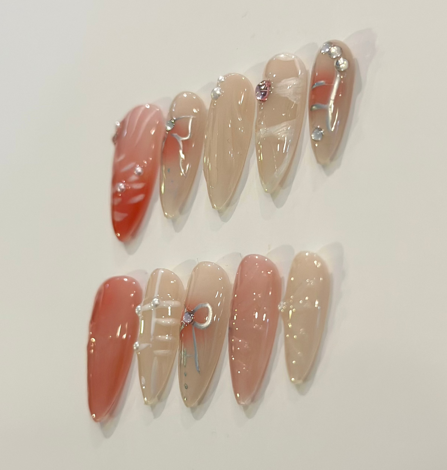 3D SWEETHEART | handmade press on nails