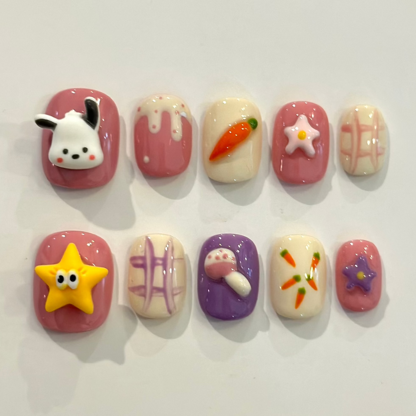 SANRIO SWEET TREATS | uñas press on hechas a mano